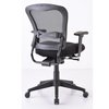 Officesource Spice Collection Mid Back Chair, Mesh Back, Black Upholstered Seat with Black Frame 7854ANSFBK